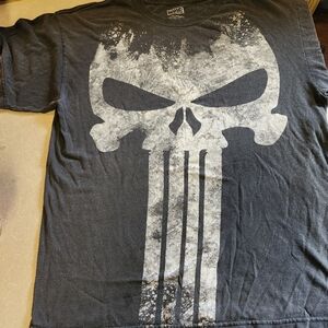 2014 Marvel "The Punisher" Black Big Graphic Tee Shirt Mens Large